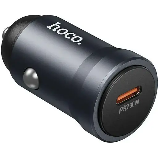 Автомобільний зарядний пристрій Hoco Z62A Energy single port PD30W car charger Темно-сірий - фото 1