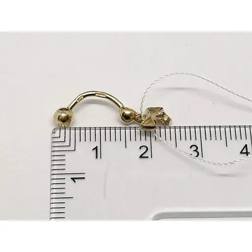 Золота сережка-пірсинг Імперія золота з фіанітом. ПС118И - фото 3