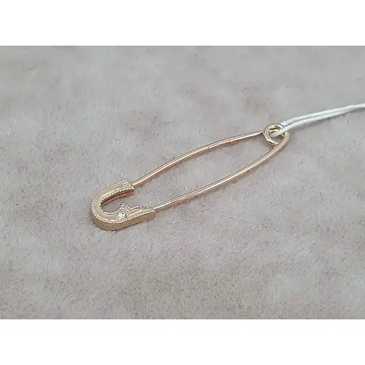 Золотая брошь-булавка Гаразд с бриллиантом. 3083387 - фото 2