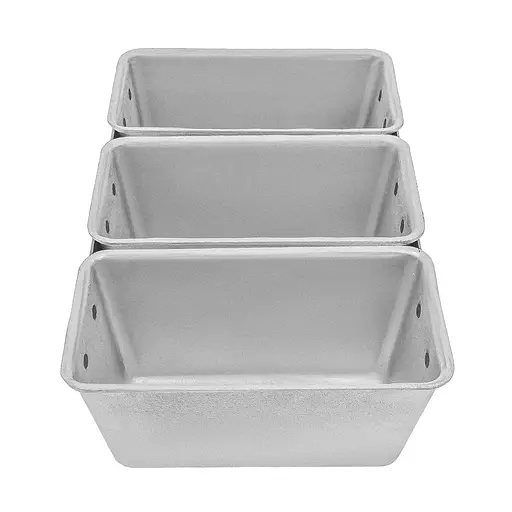 Форма потрійна хлібна для випікання стандартного "соціального" хліба цеглинки Л7 алюміній (36х21х11 см), Полімет 81320 - фото 2