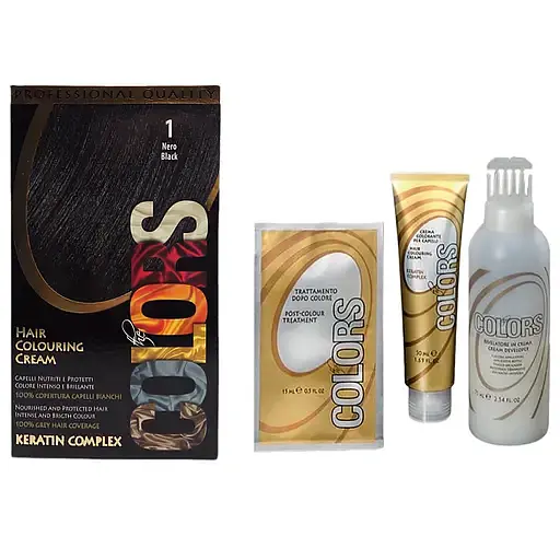 Фарба для волосся Maxima Professional Hair Сoloring з кератином колір 1 чорна - фото 1