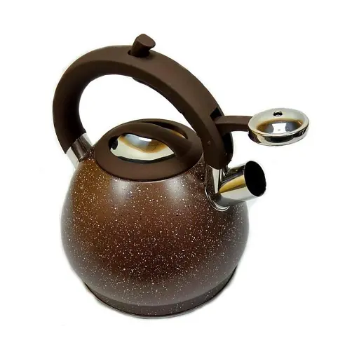 Чайник со свистком Edenberg EB-1976 с мраморным покрытием 3,5л коричневый - фото 2