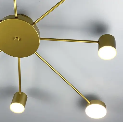 Стельовий LED світильник золотистого кольору Line.F DE 34/8 GD - фото 2