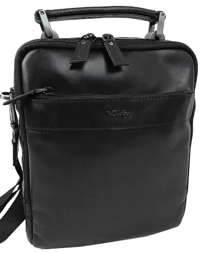 Мужская кожаная сумка, барсетка черная Mykhail Ikhtyar sum0028763 - фото 1