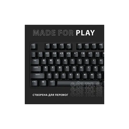 Клавіатура Logitech G413 TKL SE Mechanical Tactile Switch USB UA Black (920-010446) - фото 7