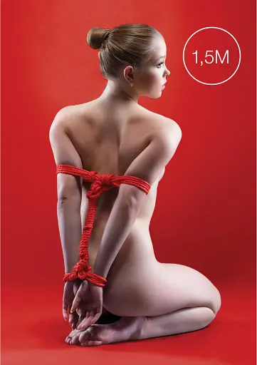 Веревка Ouch! Japanese Rope 1.5 м красный - фото 3