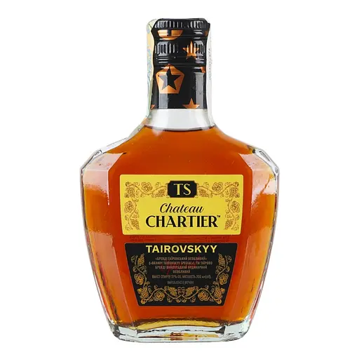 Бренді Chateau Chartier Tairovskyy Special виноградний ординарний 37% 0.2 л
