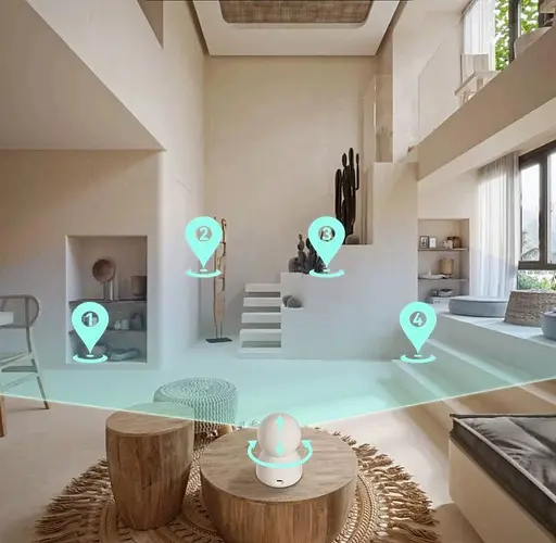 Відеоняня Xiaovv BQ2 PRO 4-мегапіксельна IP-камера з подвійним об'єктивом Wi-Fi огляд 360 ° нічним баченням - фото 8