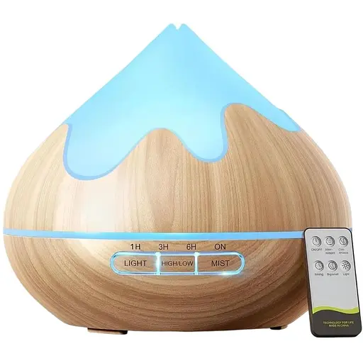 Диффузор эфирных масел Huinnethrey 500 мл с подарочным набором из 8 лучших масел