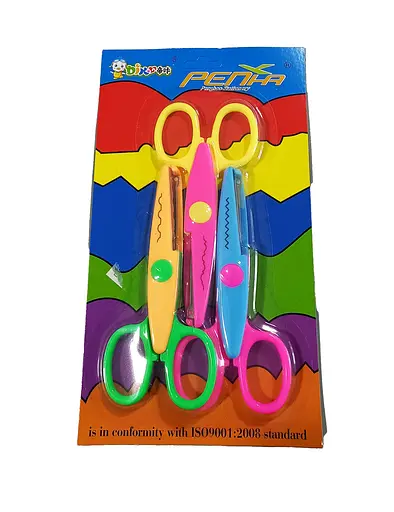 Набор фигурных ножниц С 36973 13.5 см, 3 шт. на блистере (6900067369734) Вид 5 - фото 1