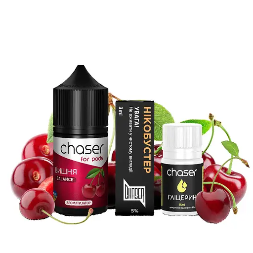 Набор компонентов для самозамеса солевой заправки CHASER For Pods BALANCE NEW 30 мл Вишня, 0-50 мг (15616)