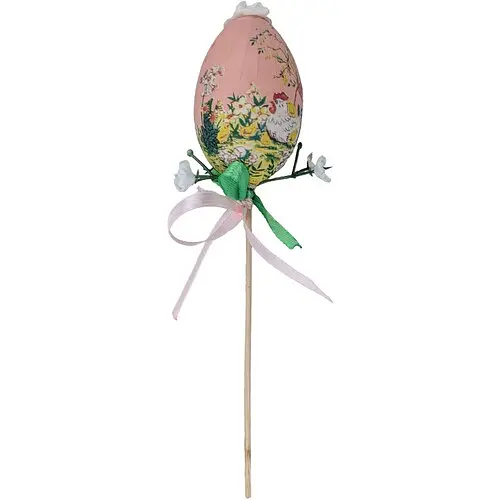 Пасхальный декор яйцо на палочке - фото 1