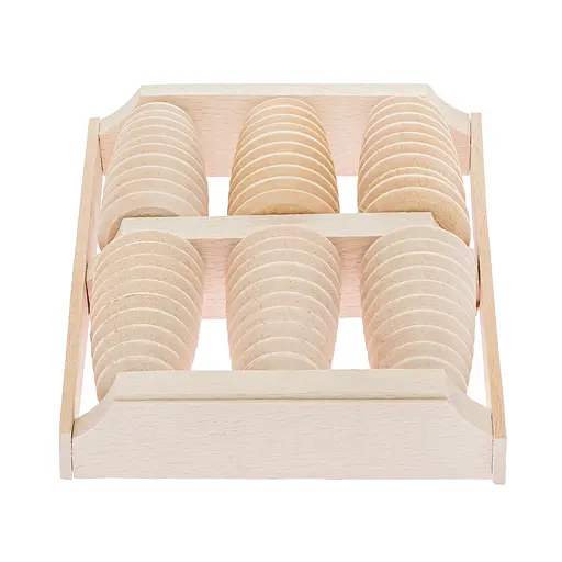 Масажер для стоп дерев'яний для профілактики плоскостопості та рефлекторного масажу на 6 роликів на дві ноги., Woodly 87032 - фото 7