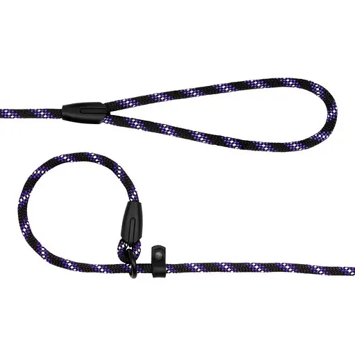 Поводок-удавка для собак Barksi Active (длина 183 см диаметр 12 мм) черно-фиолетовый - фото 5