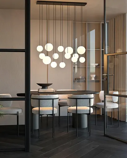 Подвесной светильник, люстра Nowodvorski 11408 Snowball XIV G9 14x12W IP20 Черный - фото 2