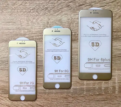 Защитное стекло 3D iPhone 6 6s бронь экрана дисплея Rinco rose gold - фото 5