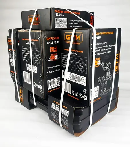 Набір акумуляторного інструменту GTM 18V шурупокрут + КШМ + лобзик + циркулярна пила + фрезер + 4 АКБ і ЗП - фото 3