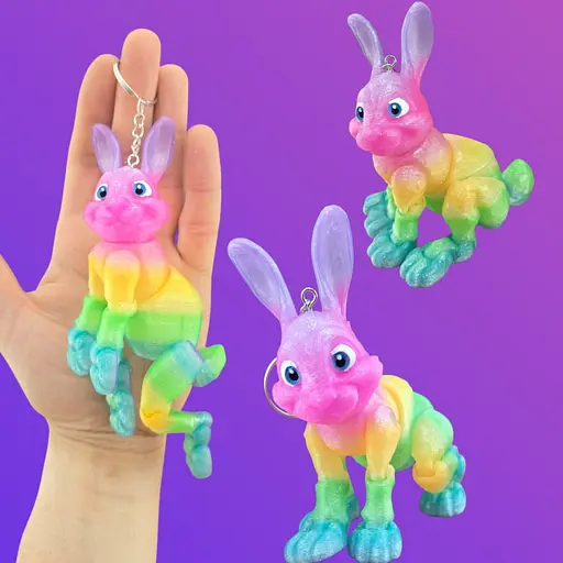 3D Іграшка Зайчик, 17 см, рухливий - фото 2