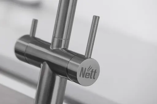 Смеситель для кухни с выдвижным изливом и подключением к фильтру графитовый Nett FWGr-33 Графит - фото 4