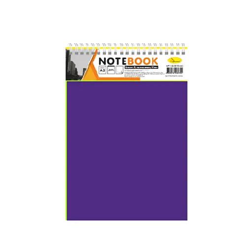 Блокнот А5 В-БП5-80, 80 листов, пружина сверху Фиолетовый