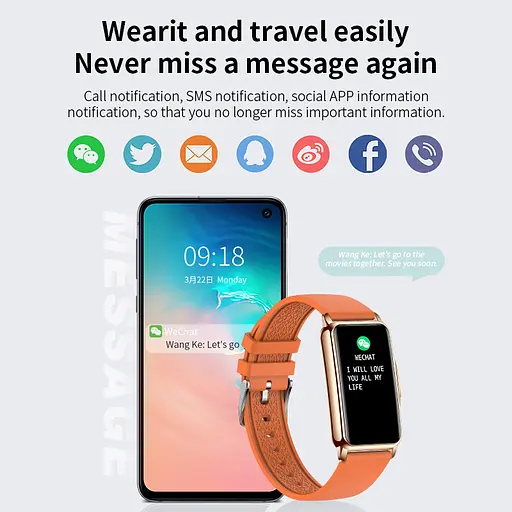 Годинник Smart Mioband Nano+ Orange, 2 ремінця - фото 2