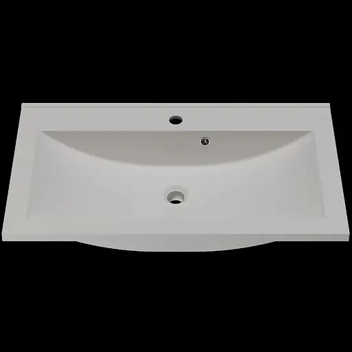 Раковина глянцева врізна Amidicon Victoria 80 800x450 з литого каменю VICTORIA_80_HL, Білий - фото 1