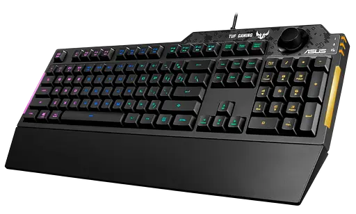 Клавиатура Asus TUF Gaming K1 USB UKR RGB Black (90MP01X0-BKMA00) - фото 2