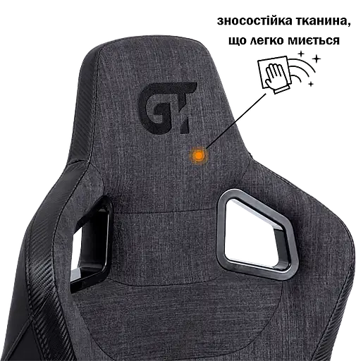 Геймерское кресло GT Racer черное с темно-серым (X-8005 Dark Gray/Black) - фото 7