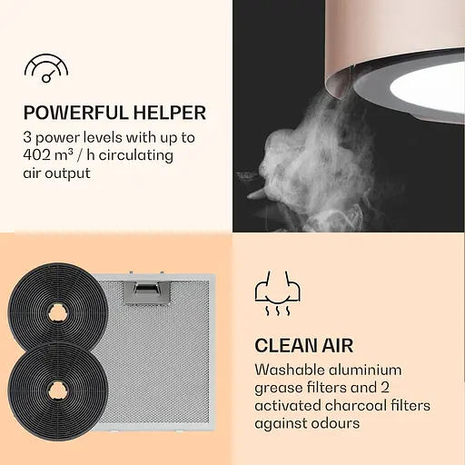 Вытяжка Klarstein Skyfall Smart 402 м³/час островная (10035378) - фото 7