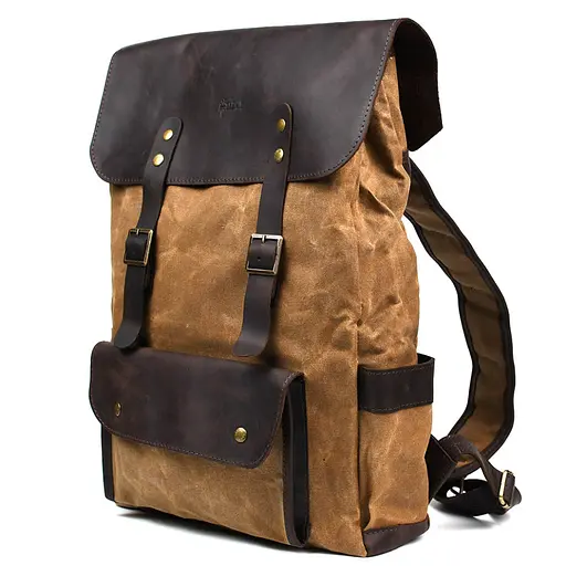 Шкіряний чоловічий рюкзак TARWA 42х33х12 см nsa0001342 - фото 3