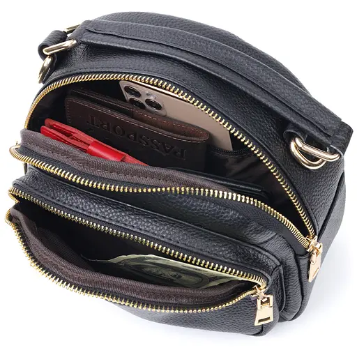 Жіноча шкіряна сумка Vintage 20х19х9 см sum0020315 - фото 5