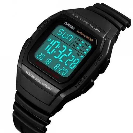 Чоловічий спортивний годинник Skmei 1278 Чорний - фото 3