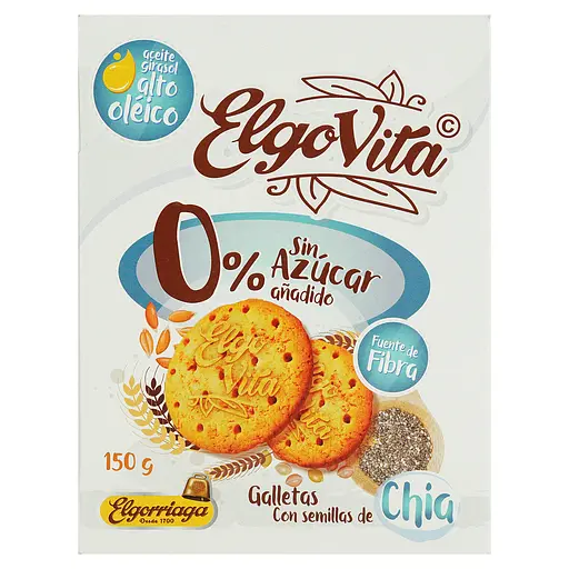 Печиво Elgorriaga ElgoVita з насінням чіа без цукру 150 г - фото 2