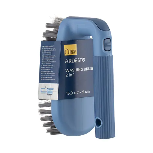 Щітка для миття 2 в 1 Ardesto Profe 13.9 х 7 х 9 см блакитна (ARHE1302B)