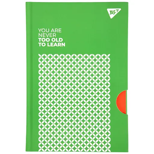 Блокнот Yes Success is built green А5, 96 листов, в клетку (152053)