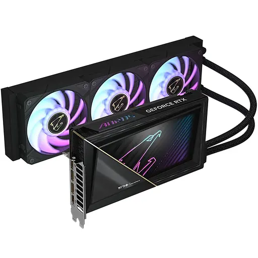 Видеокарта Gigabyte RTX 5090 32GB AORUS XTREME WATERFORCE (GV-N5090AORUSX W-32GD) (GDDR7, 512 bit, PCI-E v5.0 x16) - фото 1