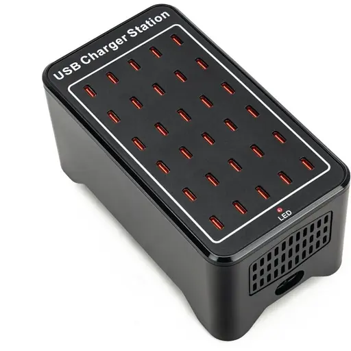 Зарядна станція ILEPO багатопортова на 30 Type-C портів 150 Вт / мережевий мультизарядний пристрій (19019)