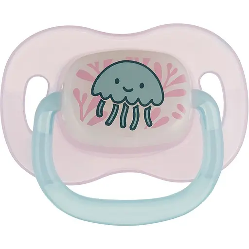 Пустышка силиконовая круглая Canpol babies LoveSea 18+ месяцев розовая (34/902_pin) - фото 1