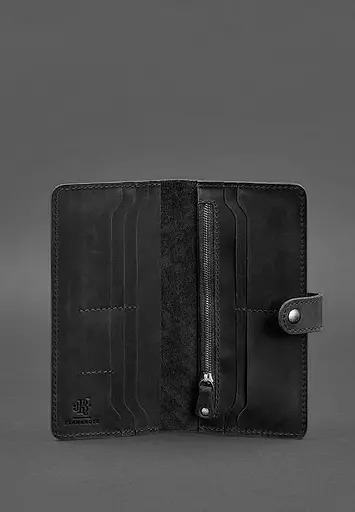 Кожаное женское портмоне 7.0 Инди Черный - фото 4