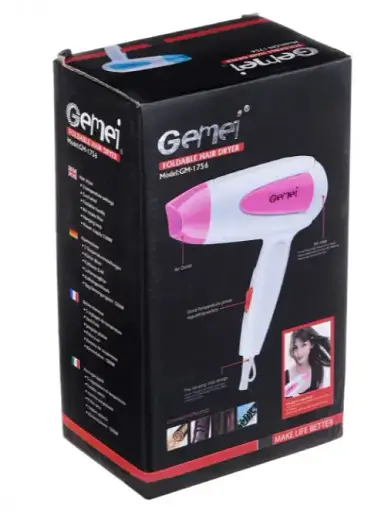 Фен компактный складной Gemei GM-1756 1200 Вт - фото 4