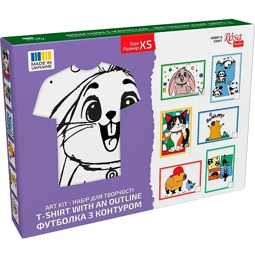 Набір футболка-розмальовка Rosa Talent Funny Вunny бавовна 100% розмір XS - фото 3