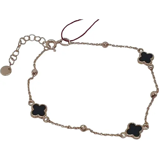 Золотий браслет Tango Конюшинки з емаллю. 820219Е 18