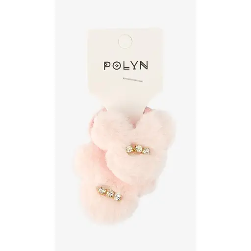 Резинка с украшениями для девочки Polin 2 шт 4048A-21 Розовый - фото 1