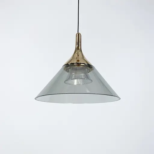 Современный подвес в золотистом корпусе с конусным плафоном | Line F | Арт. MJ55/1 GD - фото 3