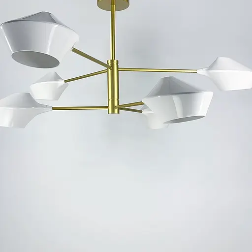 Оригінальна стельова люстра Lumina Deco у золотому каркасі Line.F H 690/6 SGD - фото 2