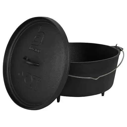 Котел с крышкой Bo-Camp Dutch Oven Cast Iron Black 31 см 7.1 л (DAS303291) - фото 2