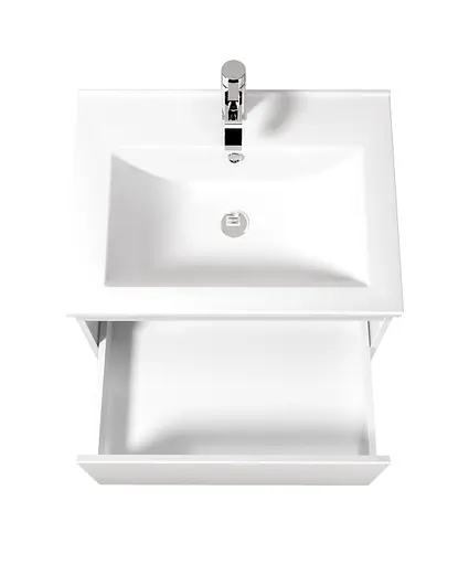 Тумба Мойдодир Prime 60-А з умивальником Cosmo 60 підвісна Білий - фото 4