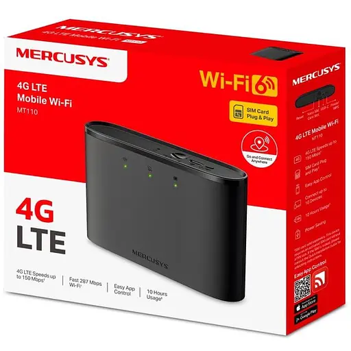 Роутер Mercusys MT110 N150, 4G/LTE, 2200мА*год (MT110) - фото 5