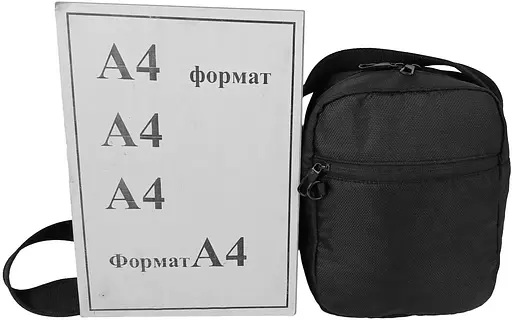 Чоловіча сумка через плече Антизлодій із Rfid захистом чорна LS sum0028743 - фото 10