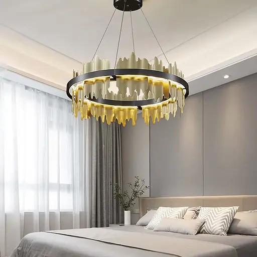 Подвесная люстра с уникальным дизайном Ø 50 см Ст. MJ 94-500 BK+PGD | Line F - фото 1